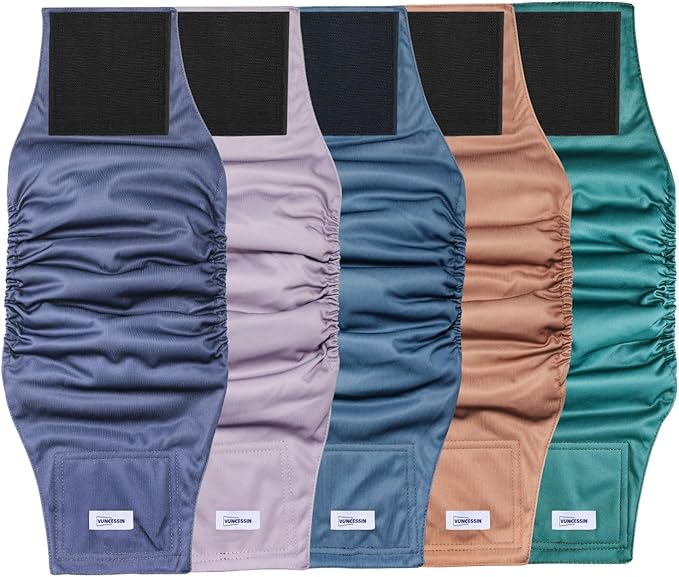 Reusable Dog Diapers Male, Premium Washable Belly Bands for Male Dogs XXL, Pack of 5, High Absorbing Male Dog Wraps for Doggie &amp; Puppy in Incontinence or Excitable Urination and Training(XXL)