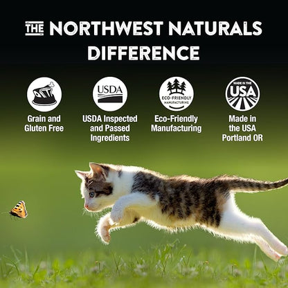 Northwest Naturals Freeze-Dried Rabbit Cat &amp; Kitten Food – Bite-Sized Nibbles – Healthy, Limited, Human-Grade Ingredients, All-Natural, High-Protein Raw Diet – Complete &amp; Balanced – 11 oz (Pack of 3)