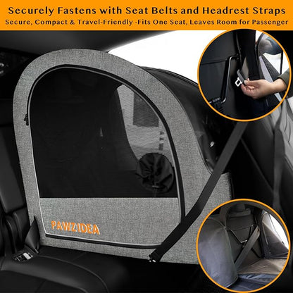 PAWZIDEA Dog Stroller for Large Dogs, Pet Stroller with Detachable Carrier for Portable Dog Crate for Car Seat, Foldable Dogs Jogger Strollers, All Terrain 9” Wheels, Adjustable Handle, Up to 80lbs