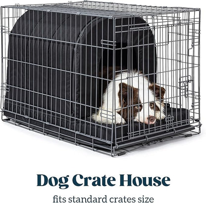 Orthopedic Dog House - Outdoor Waterproof Dog Shelter w/Porch - Indoor Pet House w/Egg-Crate Foam - Cooling - Machine Washable - Ideal for Large Breeds &amp; Fits 36-Inch Crate - 35"x22"