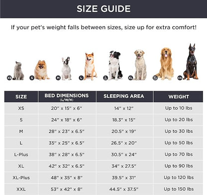 Bedsure Orthopedic Dog Beds Large Sized Dog - Washable Large Dog Cat Bed Waterproof, Comfort Dogs Couch Sofa with Washable Removable Cover, Pet Bed with Nonskid Bottom, Plaid-Brown, 35"