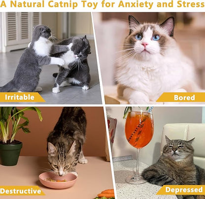 Interesting Catnip Toys Fish, 1 Pack Large Cat Toys, Soft Indoor Cat Kicker Toys, Durable and Highly Interactive Catnip Toys（Yellow Fish）