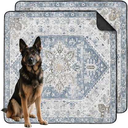 Washable Pee Pads for Dogs 2 Pack, Absorbent Reusable Puppy Pads Waterproof, Leakproof &amp; Non-Slip Whelping Pad, Potty Training Pads for Dogs Playpen Mat 48x48