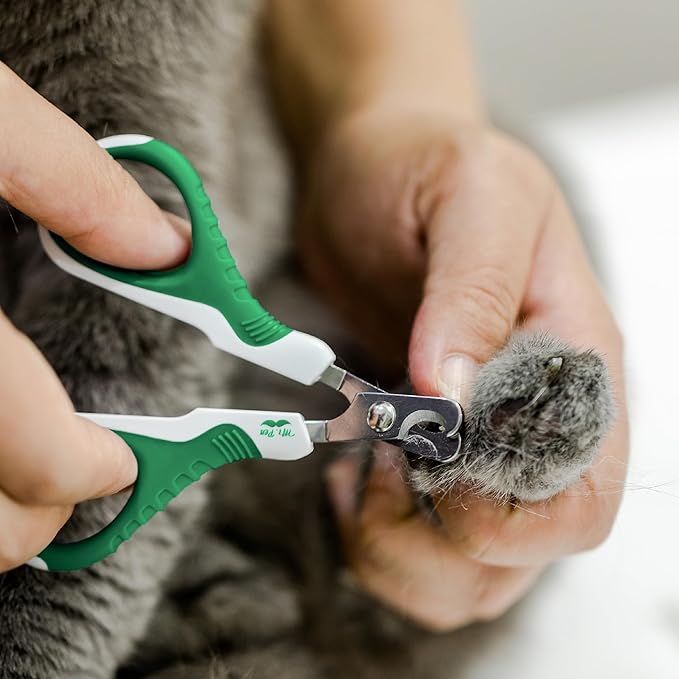 Mr. Pen Cat Nail Trimmer - Green &amp; White, Cat &amp; Kitten Nail Clipper, Pet Claw Trimmer for Small Dogs