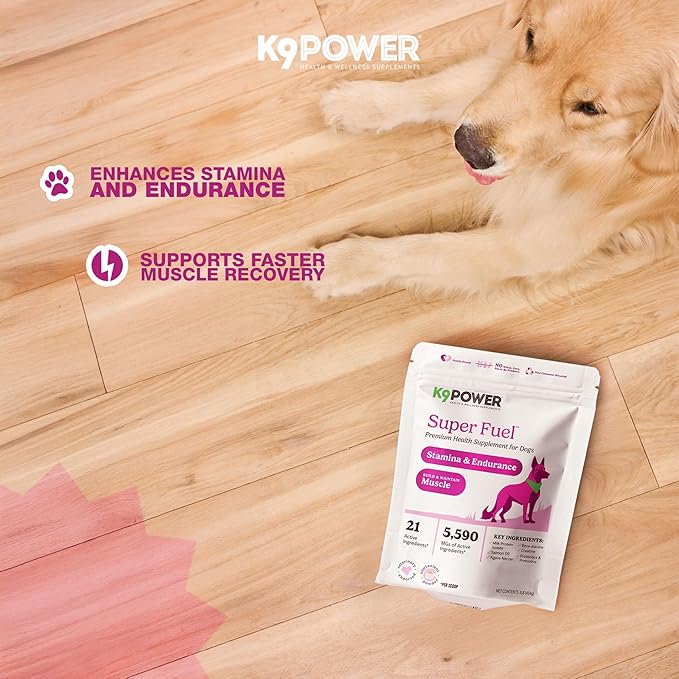 K9 Power Super Fuel for Dogs 1lb - Boosts Energy Levels - Supports Muscle Growth &amp; Enhances Joint Health - Pack of 2