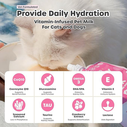 Bundle | Berry Good Milk 10pk Vitamin-Infused + 49 Variety Squeeze Vita Sticks with Essential multivitamins [Both Products are for Cats &amp; Dogs of All Life Stages]