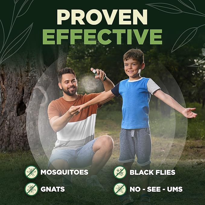 Deet-Free Insect &amp; Mosquito Repellent Pack of 2 (8 oz) – Nice Smelling Insect Repellent with Lemongrass Oil Safe for Pets and Kids – Bug Spray for Mosquitoes, Gnats, Black Flies, and No-See-ums