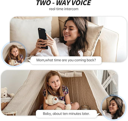 Indoor Camera 2K HD 5G/2.4Ghz WiFi Pet Robot Camera Motion Detection and Alarm,Two-Way Talk,Color Night Vision, Nanny Cam Compatible with Alexa（Black）