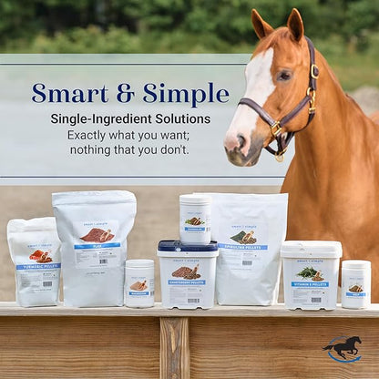 Smart &amp; Simple 99% Fat | Horse Weight Gain Supplement Supports Ideal Body Condition in Horses | Easy to Use &amp; Tasty High Fat Supplement Powder | 112 Servings | 14 lb Bag