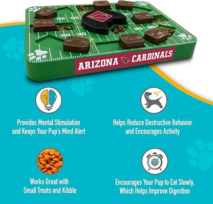 Pets First NFL Arizona Cardinals Puzzle Toy, Puzzle Treat Dog Toy, Interactive Dog Treat Toy, Dog Puzzle