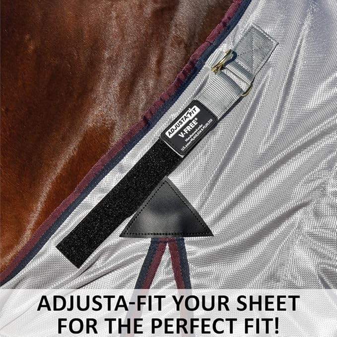 Dura-Tech RipGuard Adjusta-Fit Horse Fly Sheets | Self-Repairing Durability | Enhanced UV &amp; Insect Protection | Ideal for All Horse Breeds