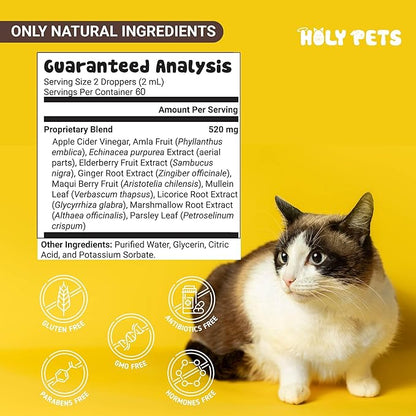 Cough Medicine for Dogs &amp; Cats, Respiratory Infection Support - Sneezing Relief &amp; Kennel Cough Treatment - Pet Asthma Support - Made with Natural Ingredients in The USA (4oz)