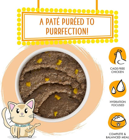 Weruva Classic Cat Paté, Who Wants to be a Meowionaire? with Chicken &amp; Pumpkin, 5.5oz Can (Pack of 8)