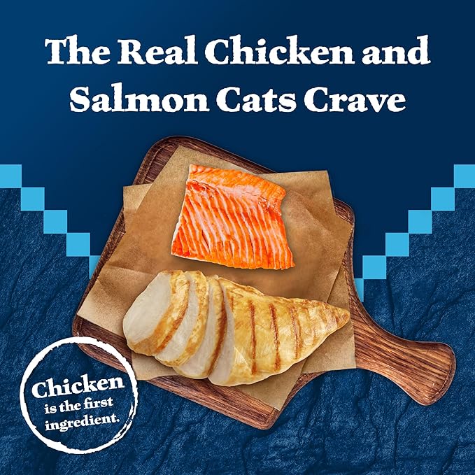 Blue Buffalo Wilderness Wild Delights Meaty Morsels Natural Wet Cat Food, Chicken &amp; Salmon in Tasty Gravy, 3-oz. Cans, 24-Pack