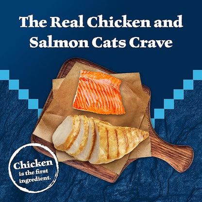 Blue Buffalo Wilderness Wild Delights Meaty Morsels Natural Wet Cat Food, Chicken &amp; Salmon in Tasty Gravy, 3-oz. Cans, 24-Pack