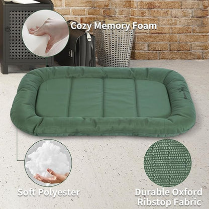 KHONSU PET Durable Dog Bed Tough and Tear Proof Dog Crate Bed, 800lbs Tear Strength PVC-Backed Waterproof Ped Bed Mat Indoor &amp; Outdoor Use for Dogs up to 35 lbs