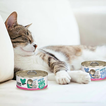 Weruva BFF Minced Natural Wet Cat Food, Tuna and Chicken Chuckles in Gelee, 3oz Can, Pack of 24