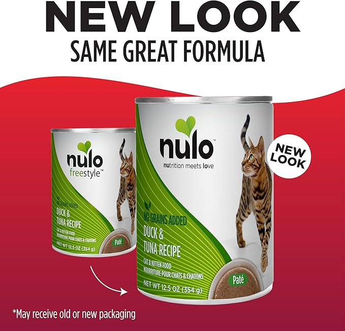 Nulo Duck &amp; Tuna Recipe Pate Wet Canned Cat Food, 12.5 Ounce (Pack of 12)