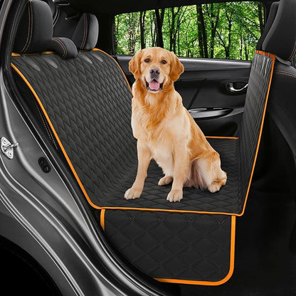 XL Dog Car Seat Cover for Back Seat, Waterproof Hammock for Car, SUV &amp; Truck, Non-Slip Backseat Cover for Dogs, Heavy-Duty Dog Hammock Style Seat Protector Pets, Easy to Install &amp; Clean