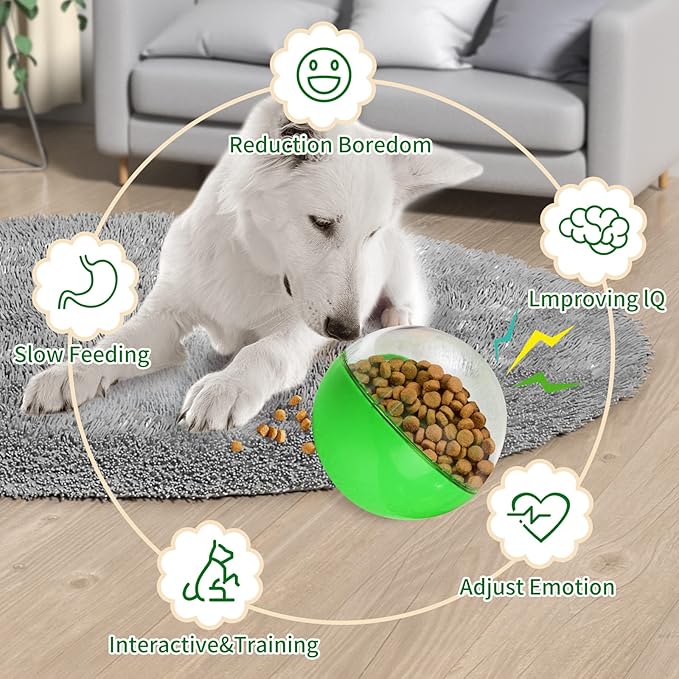 Treat Dispensing Dog Toys - Interactive Puzzle &amp; Slow Feeder Ball for Small, Medium &amp; Large Dogs