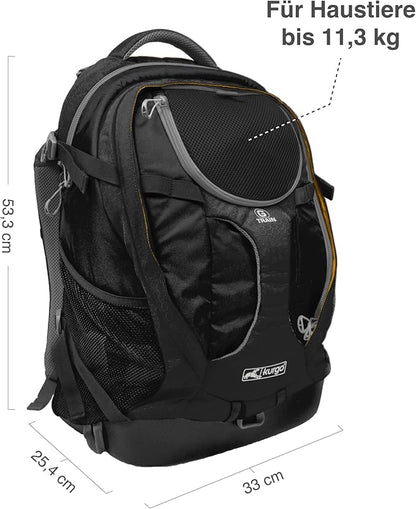 Kurgo G-Train Dog Carrier Backpack for Small Pets Up to 25 Lbs, TSA &amp; Airline Approved, Navy Blue