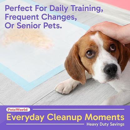 PETSWORLD Puppy Pads, 23x36 Inch, 600 Count - Puppy Pee Pads for Dogs, Tear Resistant, Economy Value, Super-Absorbent Polymer Gel Core, Perfect for Puppies, Smaller Dogs