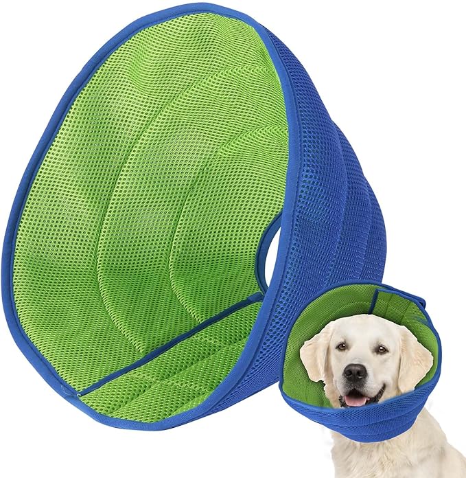 Dog Cone Soft Recovery Collars &amp; Cones After Surgery for Medium Large Dogs, Comfy Ecollars to Stop Licking, Adjustable, Dog Ecollars for Recovery Fabric: Soft Comfort, Ecollars of Shame Alternatives
