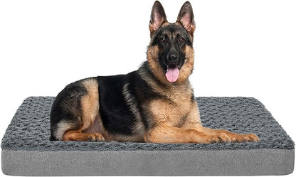 Jumbo Human Dog Bed, Orthopedic Memory Foam Pet Mat, Washable Dog Crate Bed with Cooling Gel, Removable Cover &amp; Waterproof Lining