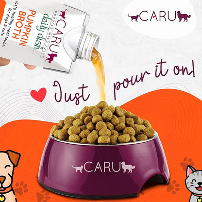 CARU - Daily Dish Pumpkin Broth Meal Topper for Dogs &amp; Cats - Savory Pour-Over Broth - 1.1 lbs.