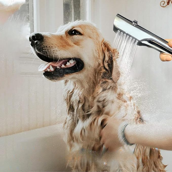 Tub faucet spayer attachment,Bathtub Shower Head Sink-Faucet with 5 Adapters, 79" Hose for Pet Dog Rinse, Baby Bath &amp; Hair washing, ON/OFF Extension for Tub Faucet, Utility Sink, Garden,Bathroom