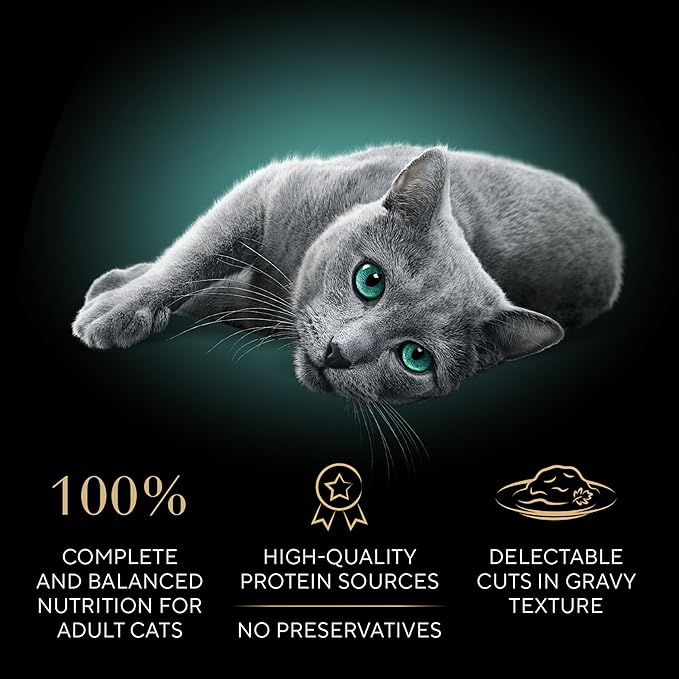 Sheba Perfect Portions Wet Cat Food Cuts in Gravy Variety Pack, Roasted Chicken Entree and Tender Turkey Entree, 2.6 oz. Twin-Pack Trays (12 Count, 24 Servings)