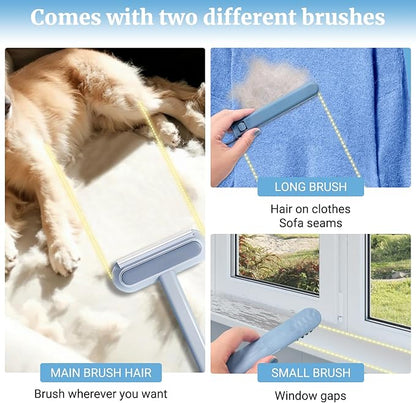 4 in 1 Multifunctional Reusable Pet Hair Remover Brush,Dog &amp; Cat Hair Remover Tool for Couch,Bedding &amp; Carpet,Washable Fur Remover with Dual-Sided Cleaning Brush