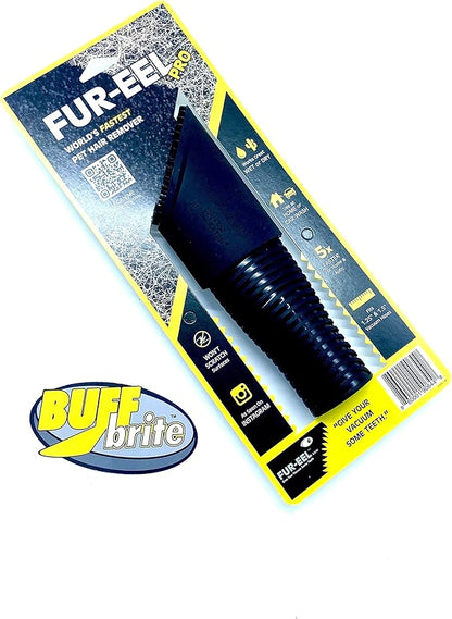 Buff Brite Pet Grooming Tool Fur-EEL FANG PRO Cat &amp; Dog Hair Remover, Black
