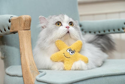 Interactive Catnip Cat Plush Toy, Ocean Theme, 5&
