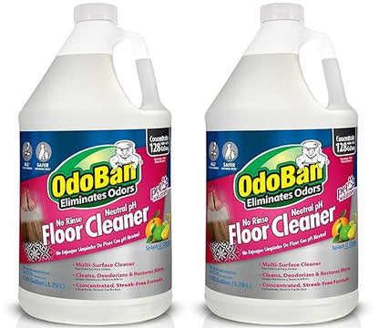 OdoBan Pet Solutions No Rinse Neutral pH Floor Cleaner Concentrate, Made in the USA, Splash O&