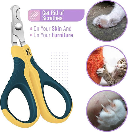 Mr. Pen Cat Nail Trimmer - Yellow &amp; Gray Cat Claw Clippers for Pets &amp; Kittens