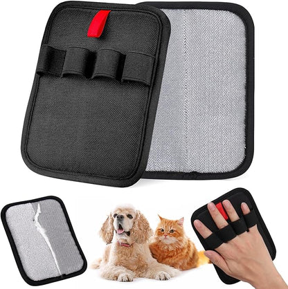 AIERSA 2Pcs Electrostatic Pet Hair Removal Glove, Electro Gloves Pet Hair, Reusable Static Pet Hair Remover Mitt, Cat &amp; Dog Hair Removal Tool for Furniture, Clothes, Carpet, Car, Couch
