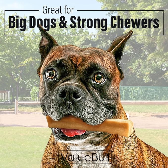 ValueBull Himalayan Yak Cheese Dog Chews, Large, 25 ct Bulk Pack - Long Lasting for Aggressive Chewers, All Natural, Healthy &amp; Safe, Low Odor Nepal Yak Milk Chews