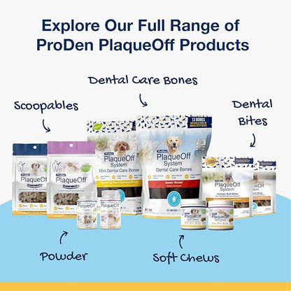 ProDen PlaqueOff Powder for Pets - Cat &amp; Dog Breath Freshener - Plaque &amp; Tartar Remover for Pet Oral Care - 60g