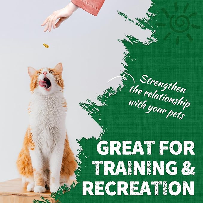 Just Try 13.4 0Z Cat Grass Treats Salmon Oil Natural Salmon Kitten Healthy Cat Treats Training Biscuits Snacks Fish Oil Omega 3 Supplements for Cats Joint Support &amp; Skin Coat Health