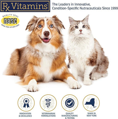 Rx Vitamins Liquid NutriCalm Cat &amp; Small Dog Anxiety Relief - Sleep Aid - Calming Supplement - Dog Bark Control &amp; Stress Relief - Salmon Flavor - 4 oz