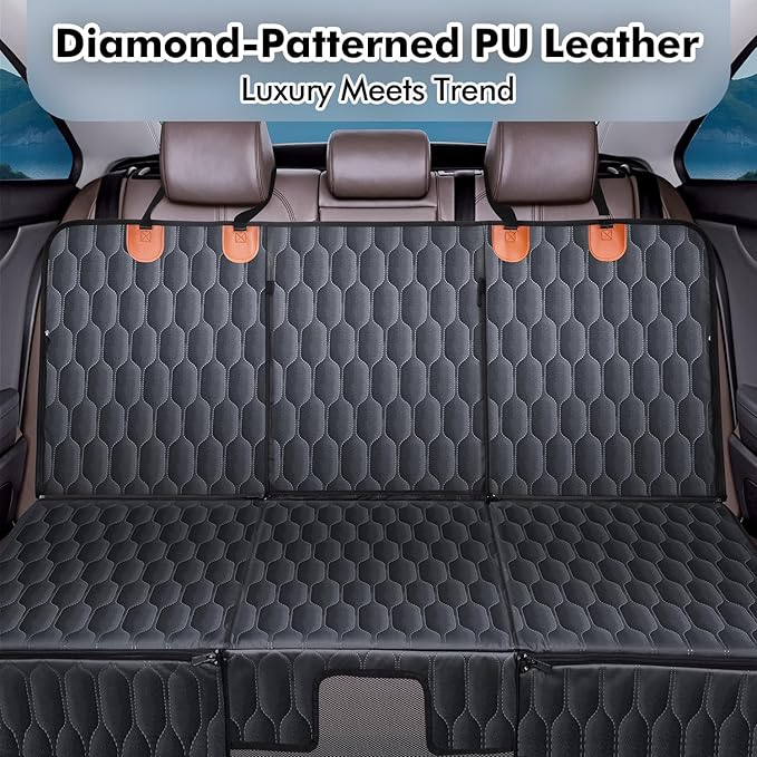 3-in-1 Convertible Dog Car Seat Extender &amp; Booster Seat – 400lb Capacity, Waterproof 600D Oxford with Hard Bottom, Scratch-Proof Hammock for Cars &amp; SUVs
