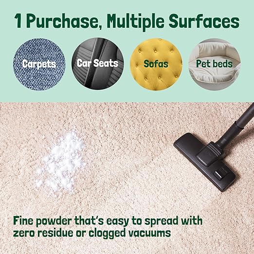 Sunny &amp; Honey Carpet Deodorizer Powder - 20 Oz, Spring Mint - Odor Eliminator &amp; Rug Freshener Powder for Pets &amp; Kids