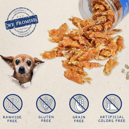 Dog Treats Chicken &amp; Fish, High in Protein and Omega-3, for Large Small Dogs, 10.5 oz