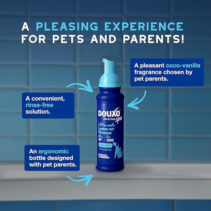 DOUXO® Skin &amp; Coat SPA - Ultra-Safe Quick Refresh Leave-on Mousse for Dogs, 10 fl oz, Safely Cleans and Refreshes, Leaves The Coat Soft, Radiant and Smelling Great, Skin-Friendly Formula