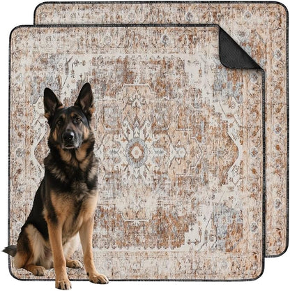 Washable Pee Pads for Dogs 2 Pack, Absorbent Reusable Puppy Pads Waterproof, Leakproof &amp; Non-Slip Whelping Pad, Potty Training Pads for Dogs Playpen Mat 48x48
