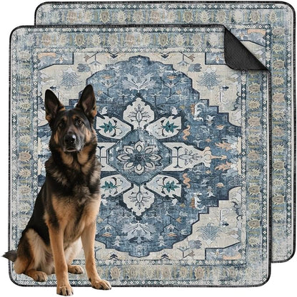 Washable Pee Pads for Dogs 2 Pack, Absorbent Reusable Puppy Pads Waterproof, Leakproof &amp; Non-Slip Whelping Pad, Potty Training Pads for Dogs Playpen Mat 48x48
