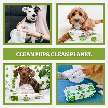 Pogi’s Dog Grooming Wipes – Hypoallergenic Pet Wipes for Paws, Body &amp; Butt – Cleaning &amp; Hydrating, Green Tea Scent, 400-Count