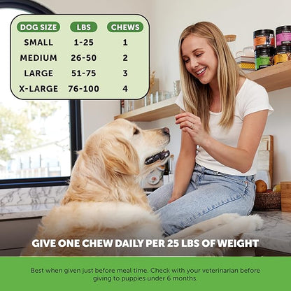 Probiotics for Dogs for Occasional Diarrhea &amp; Bowel Support, Digestive Enzymes with Prebiotics for Gut Health for Dogs, Immunity Health &amp; Itch Relief (Pumpkin 90 ct)