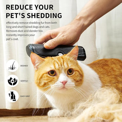 Deshedding Dog Brush and Grooming Tool – Pet Hair Remover Comb for Shedding, Easy Clean, Effective for Short and Long Hair, Professional Pet Grooming Brush for Dogs and Cats